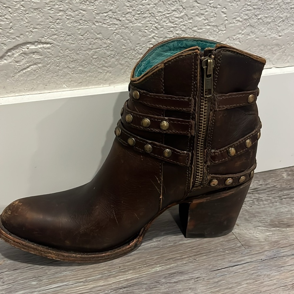 Corral Studded Ankle Cowgirl Boots - Picture 7 of 12